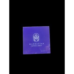 Manhattan Jewelers empty jewelry box 6 1/4" x  6 1/4" x 1"